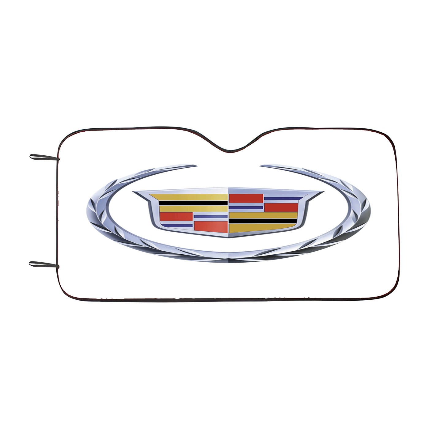 Cadillac Logo White Car Windshield Sunshade