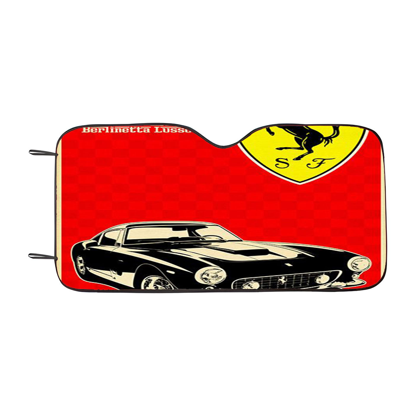 Classic Ferrari Red Car Windshield Sunshade