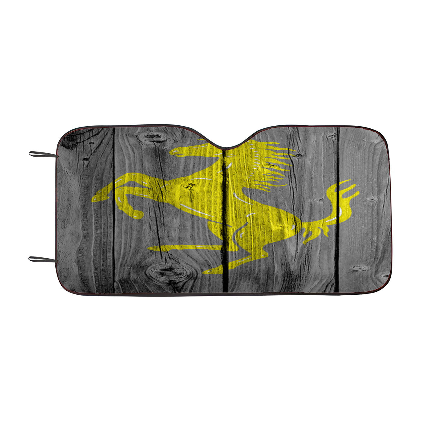 Ferrari Horse Logo Dark Wood Wallpaper Car Windshield Sunshade