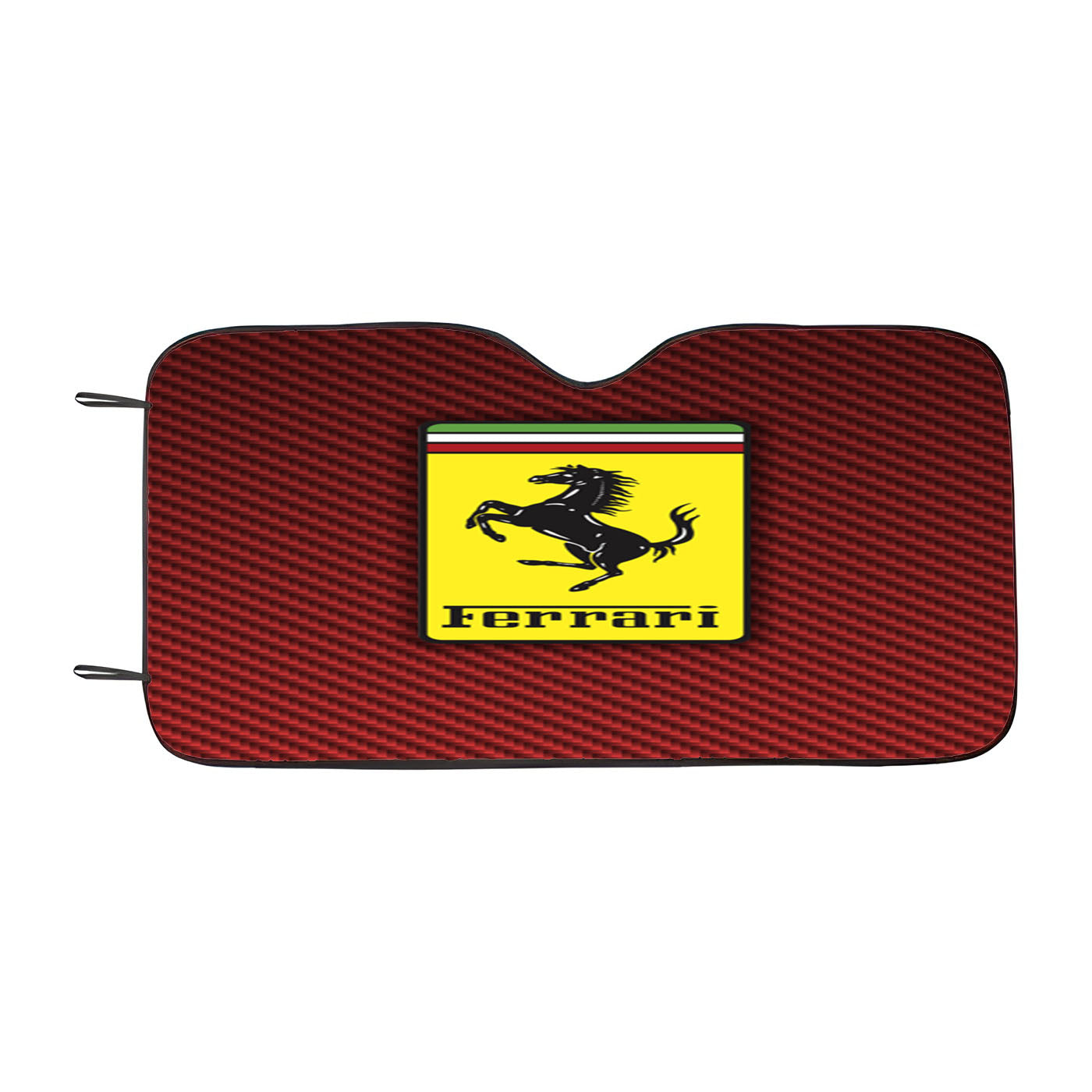 Ferrari Red Carbon Fiber Car Windshield Sunshade