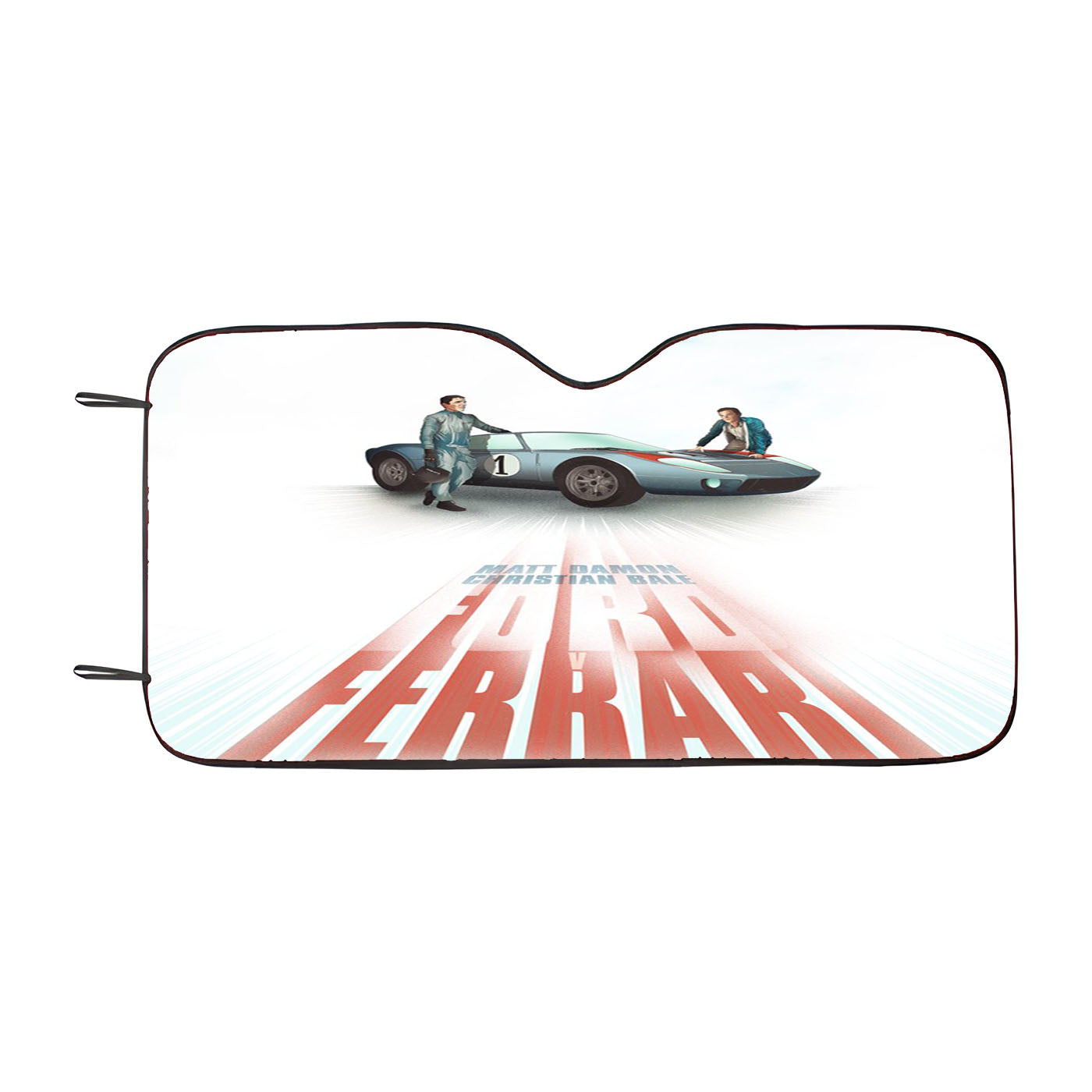 Ford Ferrari White Poster Car Windshield Sunshade