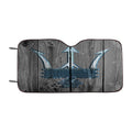 Maserati Car Logo Dark Wood Wallpaper Car Windshield Sunshade