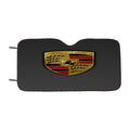 Porsche Carbon Fiber Logo Car Windshield Sunshade