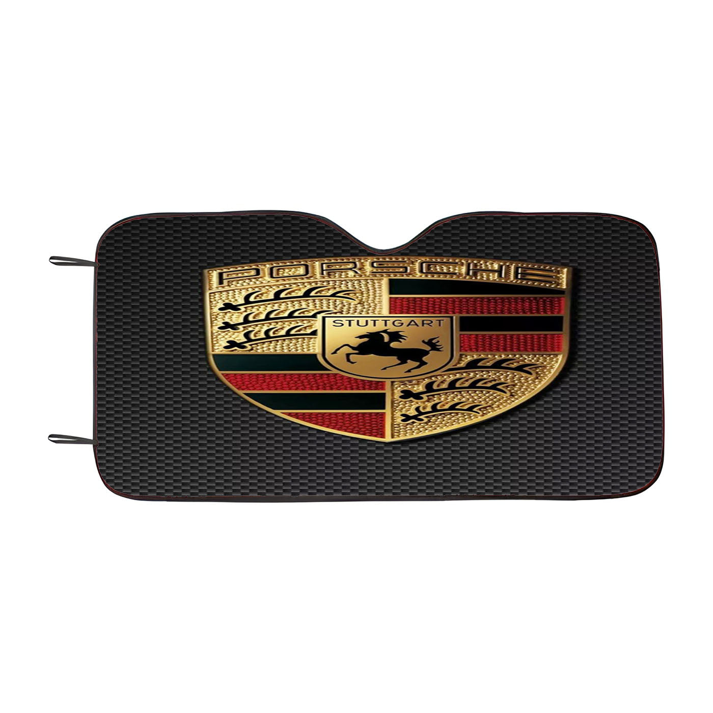 Porsche Carbon Logo Car Windshield Sunshade