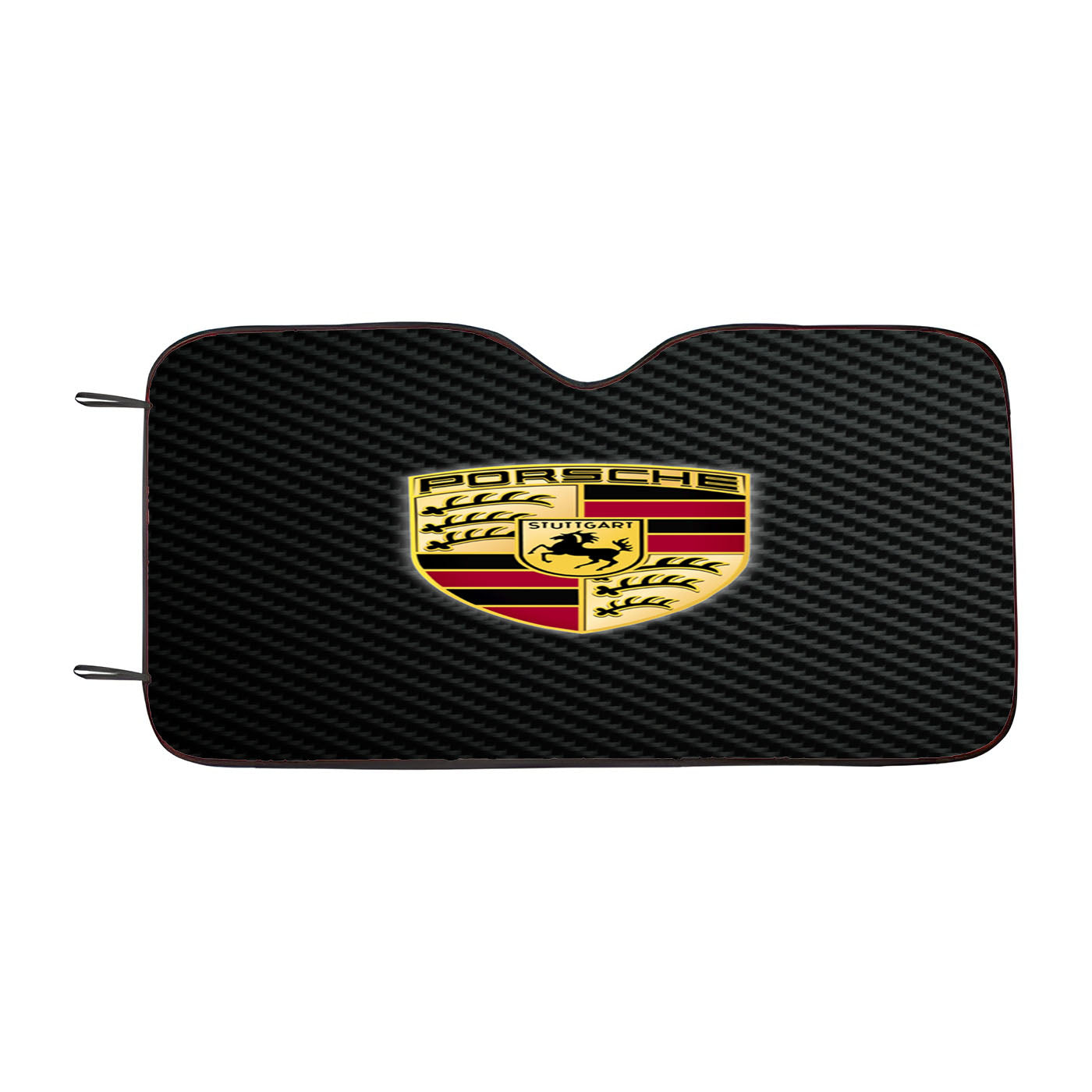 Porsche Logo Carbon Car Windshield Sunshade