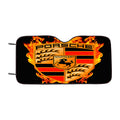 Porsche Logo Decals Fire Car Windshield Sunshade