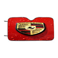 Porsche Logo Red Car Windshield Sunshade