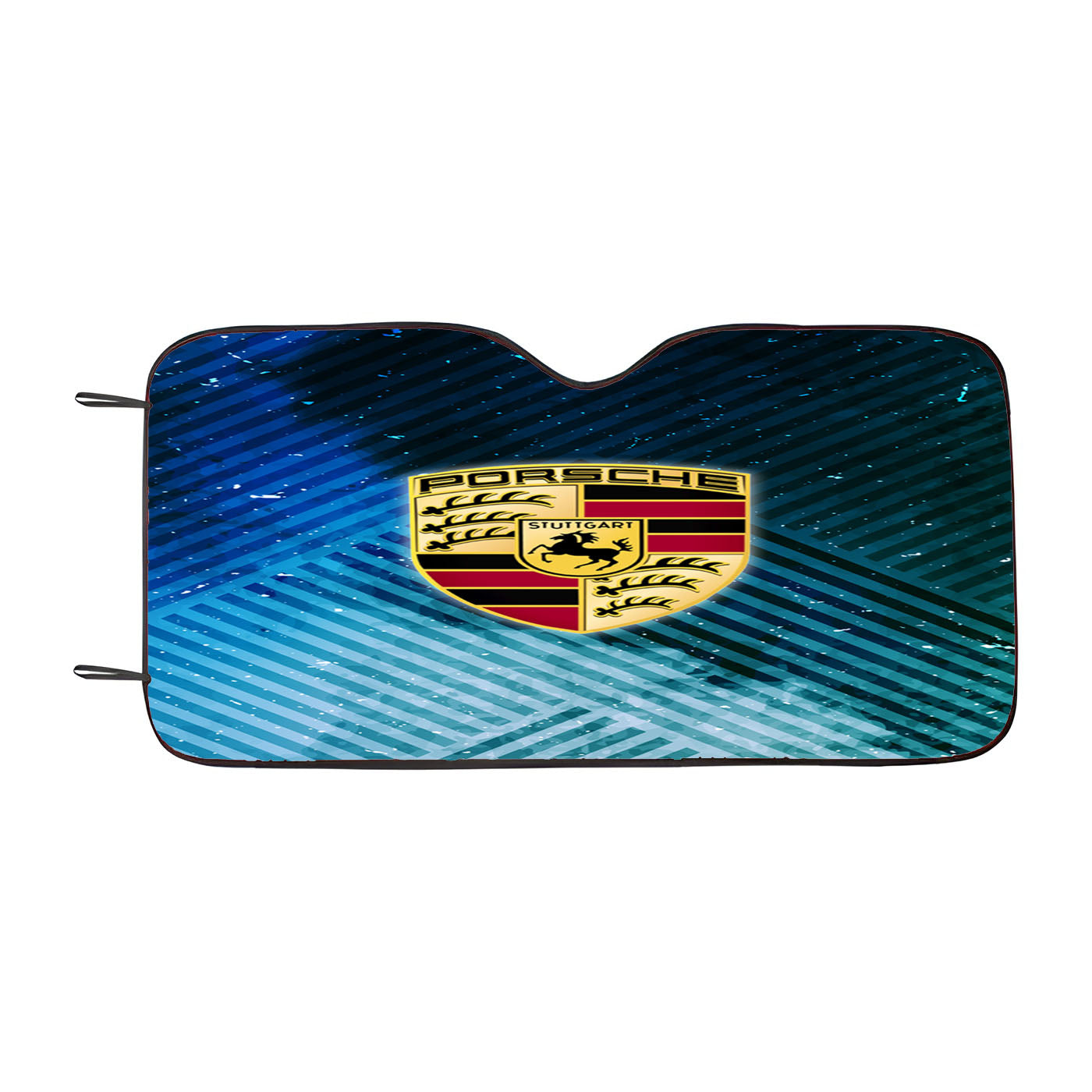 Porsche Logo Stripes Art Car Windshield Sunshade