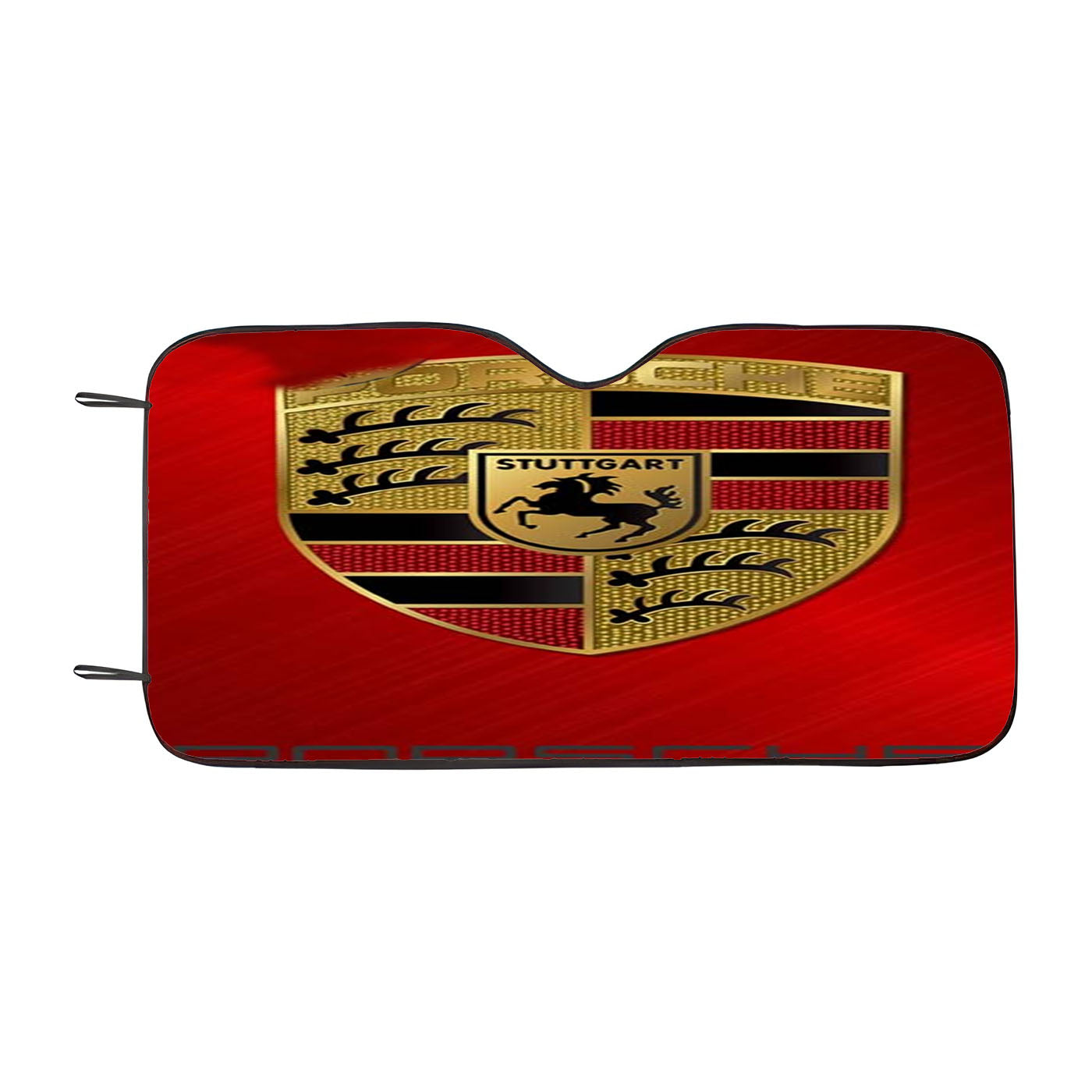 Porsche Red Design Car Windshield Sunshade