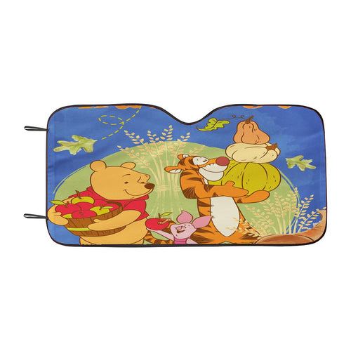 100 Acre Harvest Pooh Tigger Piglet Car Windshield Sunshade