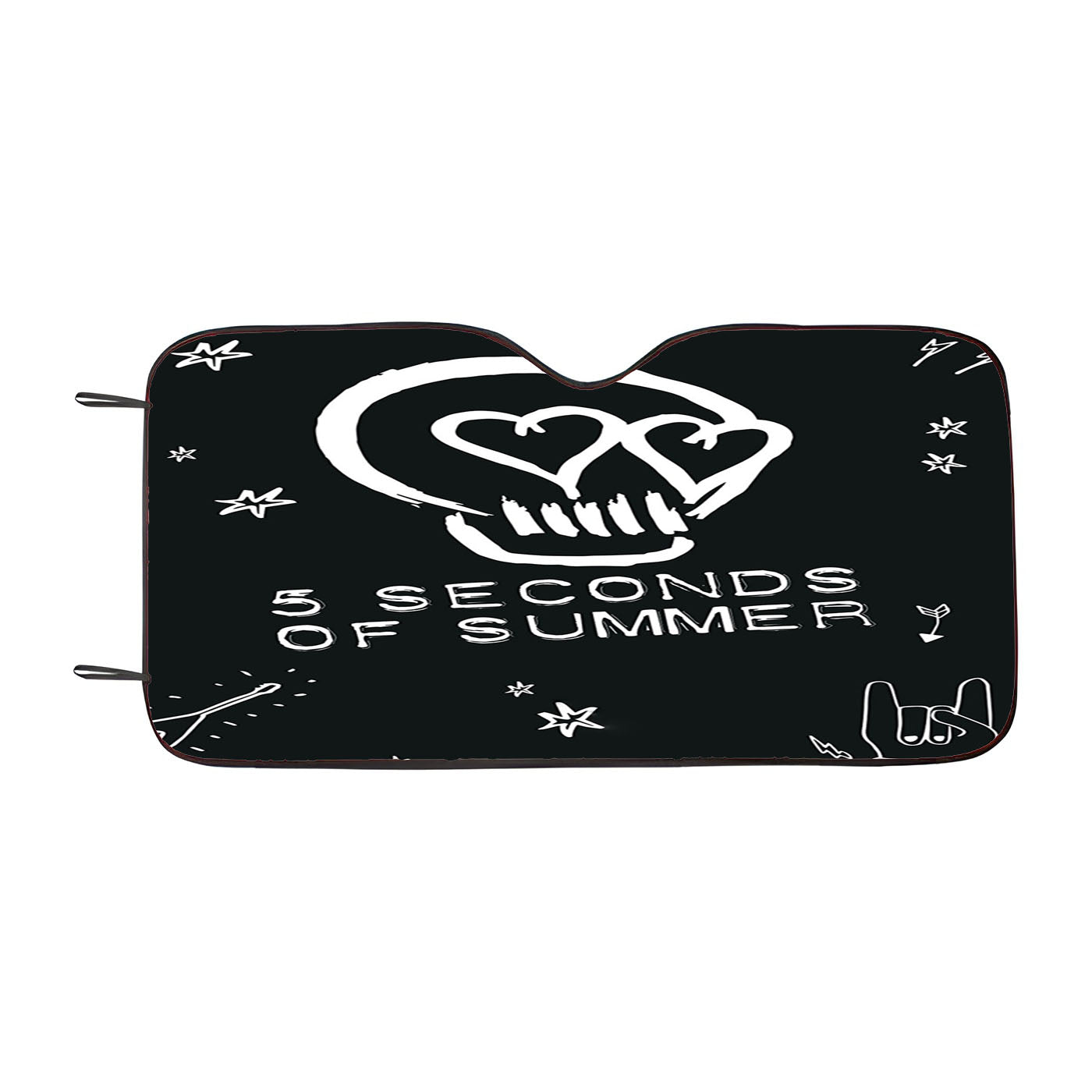 5 Second Of Summer Pattern Skull Car Windshield Sunshade