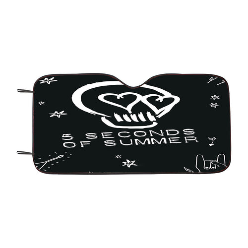 5 Second Of Summer Pattern Skull Car Windshield Sunshade