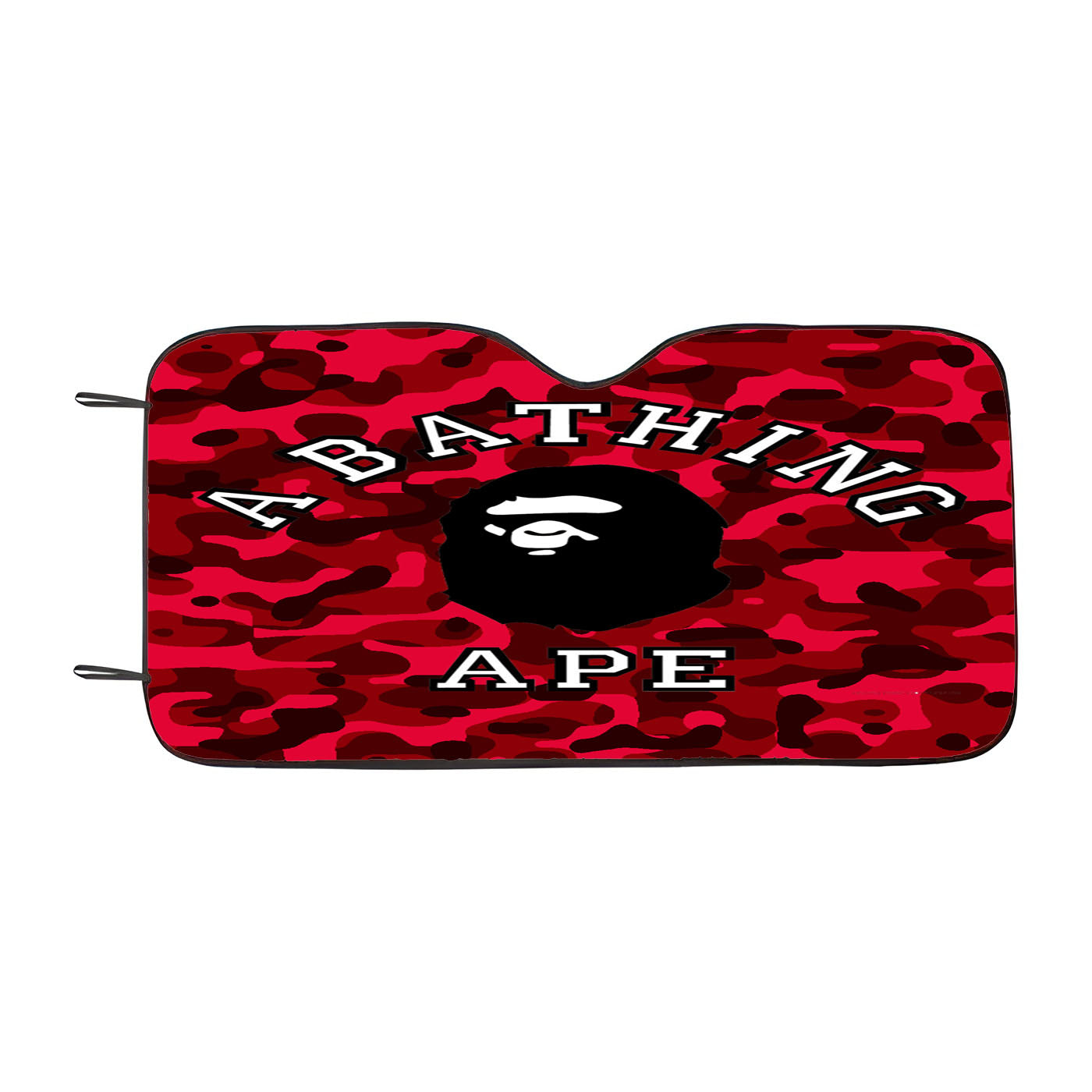 A Bathing Ape Red Car Windshield Sunshade