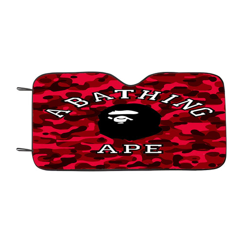 A Bathing Ape Red Car Windshield Sunshade