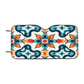 A Pattern With A Flower And Leaves. Car Windshield Sunshade