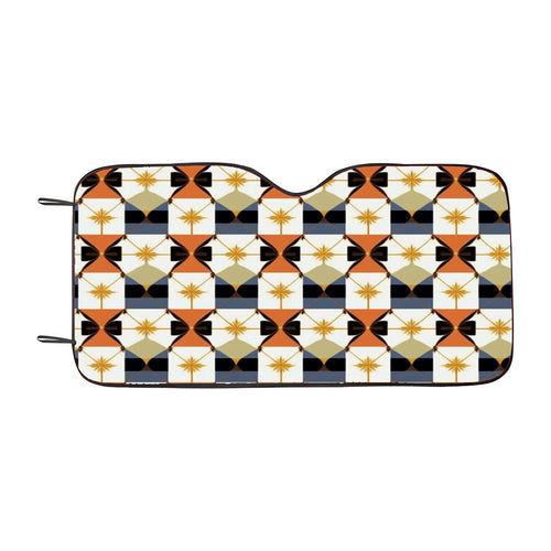 A Pattern With A Geometric Pattern Car Windshield Sunshade