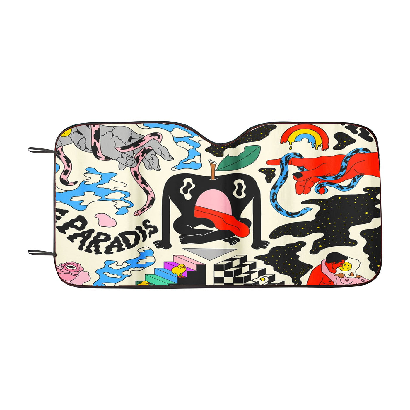 Abstract And Colourful Car Windshield Sunshade