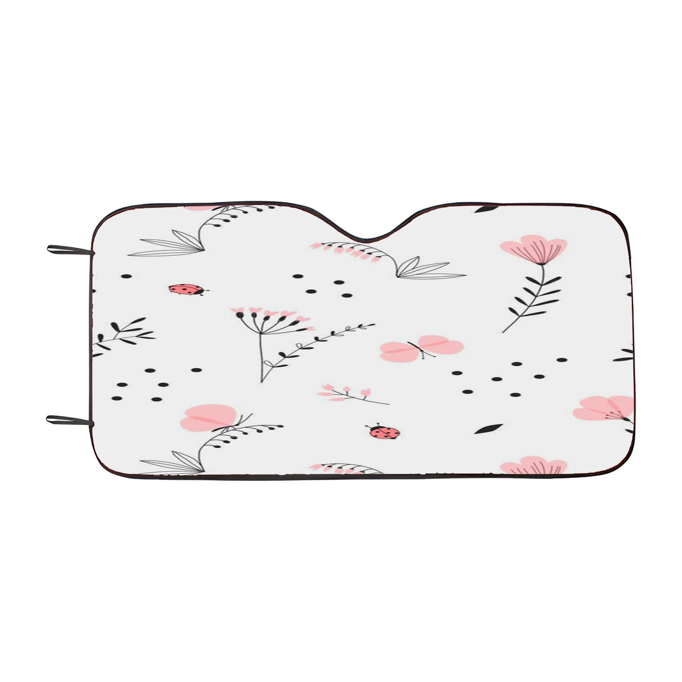 Abstract Flower Butterfly And Bugs Car Windshield Sunshade