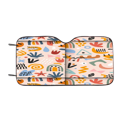 Abstract Havana Patterns Peach Car Windshield Sunshade