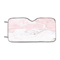 Abstract Pastel Liqiud White Pink Marble Car Windshield Sunshade