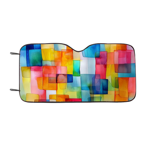 Abstract Watercolor Car Windshield Sunshade