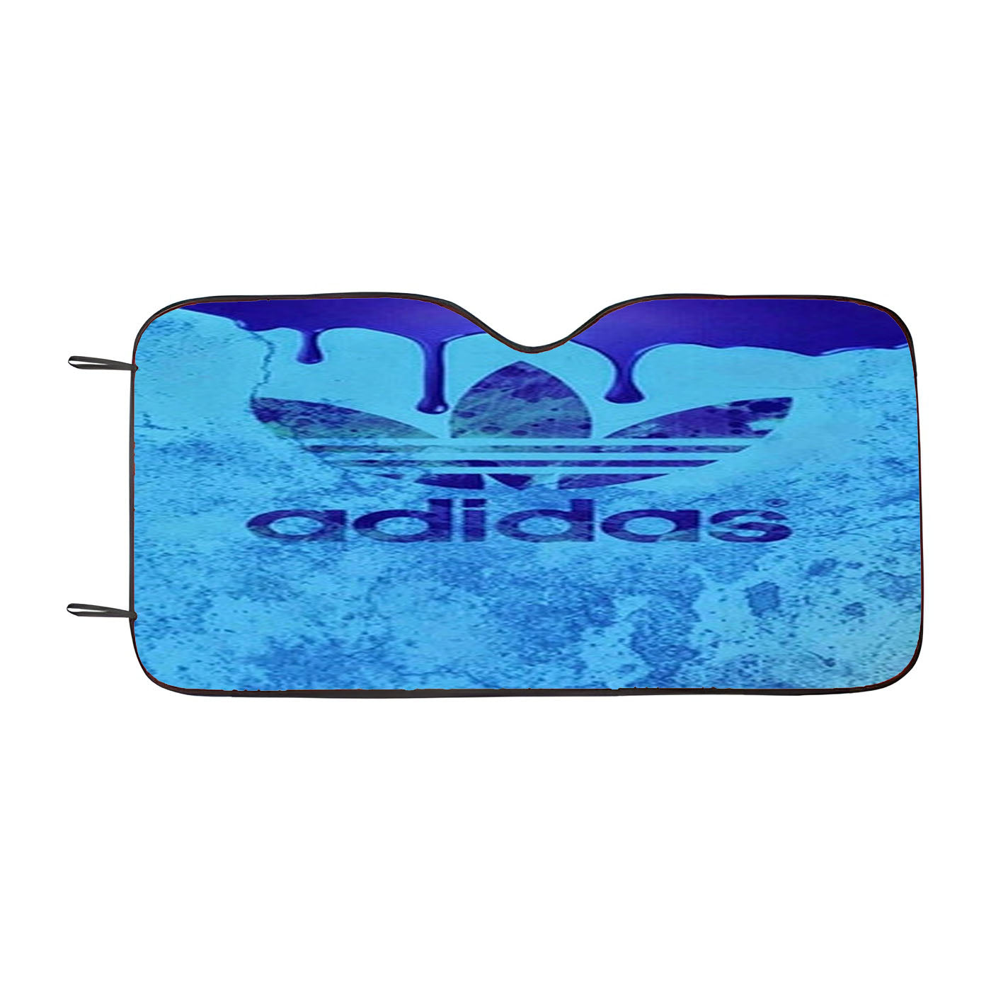 Adidas Logo Blue Liquid Car Windshield Sunshade