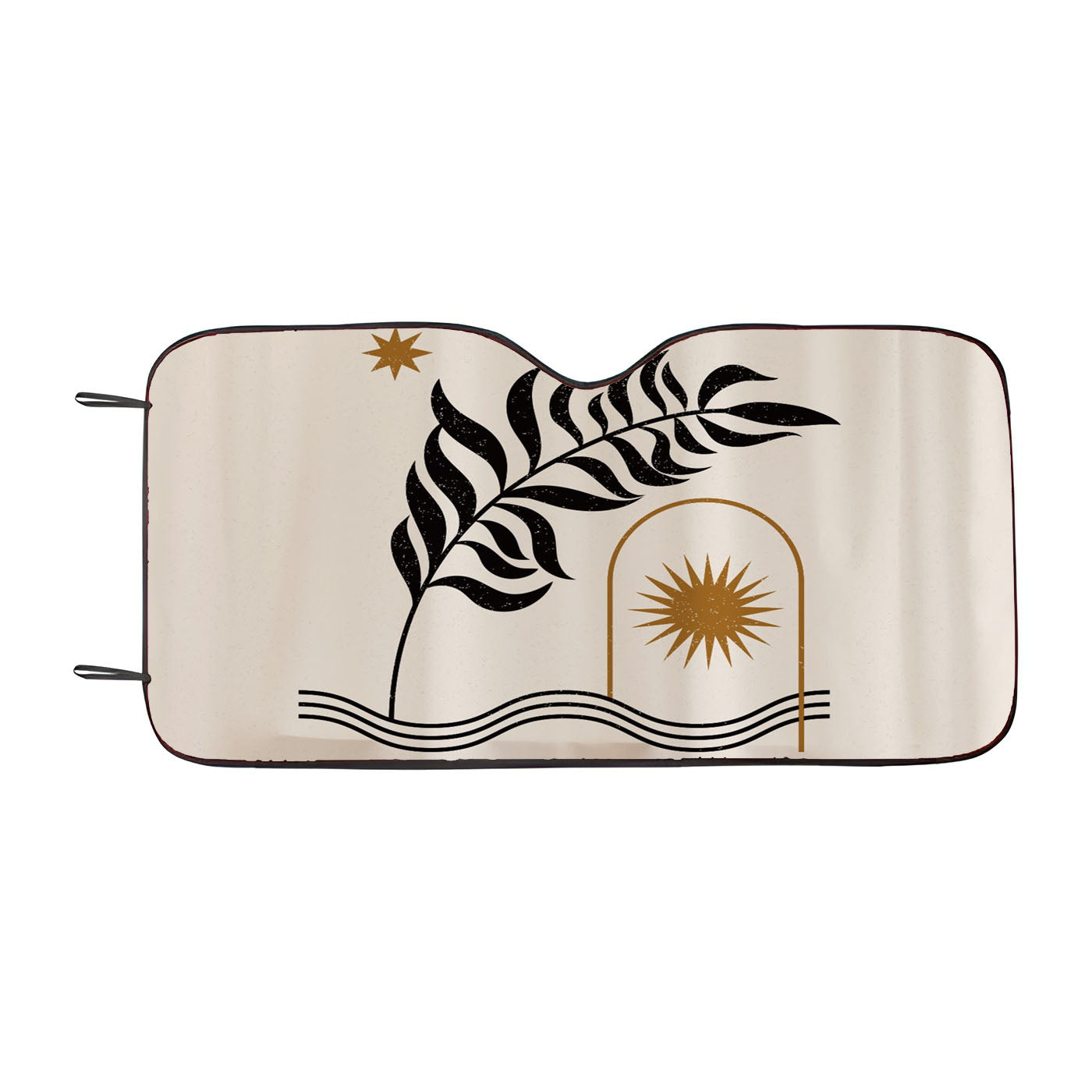 Aesthetic Leaves With Sun Car Windshield Sunshade