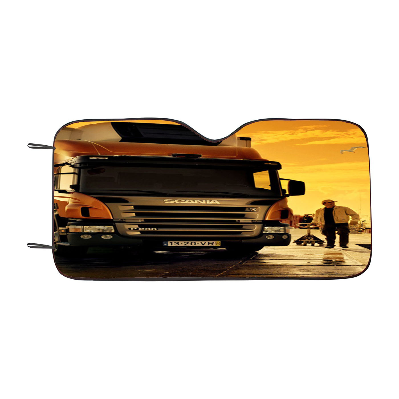 Afternoon Scania Logo Blue Car Windshield Sunshade