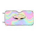 Alien Bandana Flower Holo Watercolor Car Windshield Sunshade