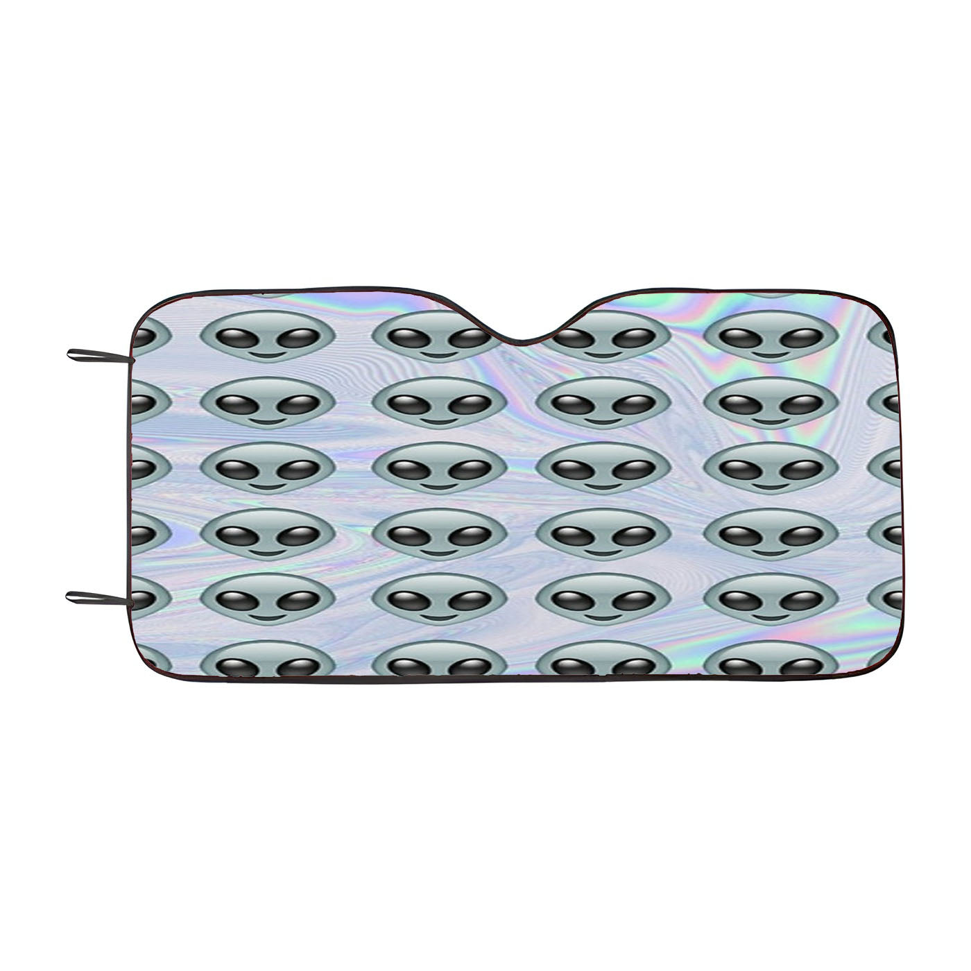 Alien Pattern Emoticon Holo Car Windshield Sunshade