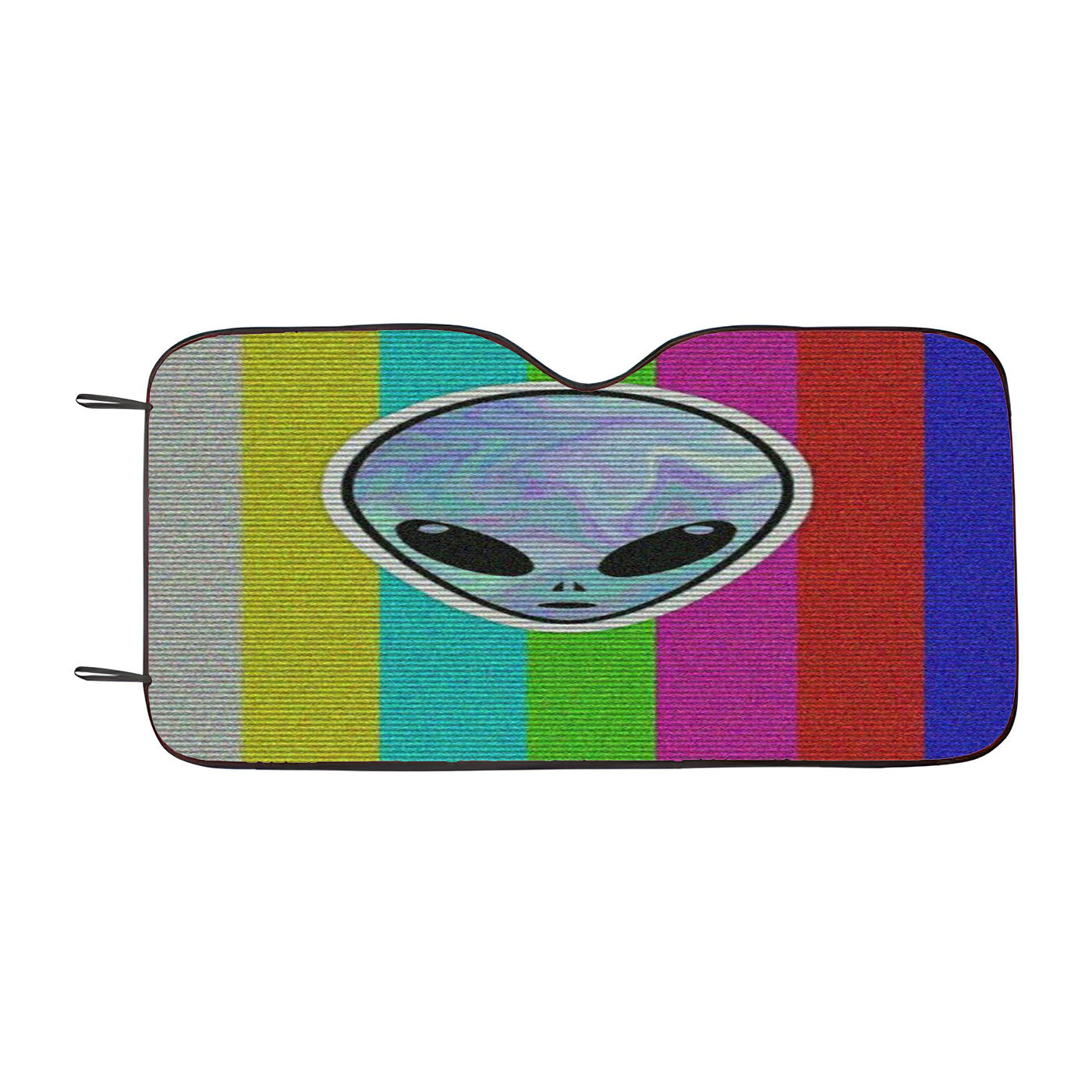 Alien Television Lost Signal Pattern Car Windshield Sunshade