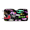 Alien Unicorn Collage Car Windshield Sunshade