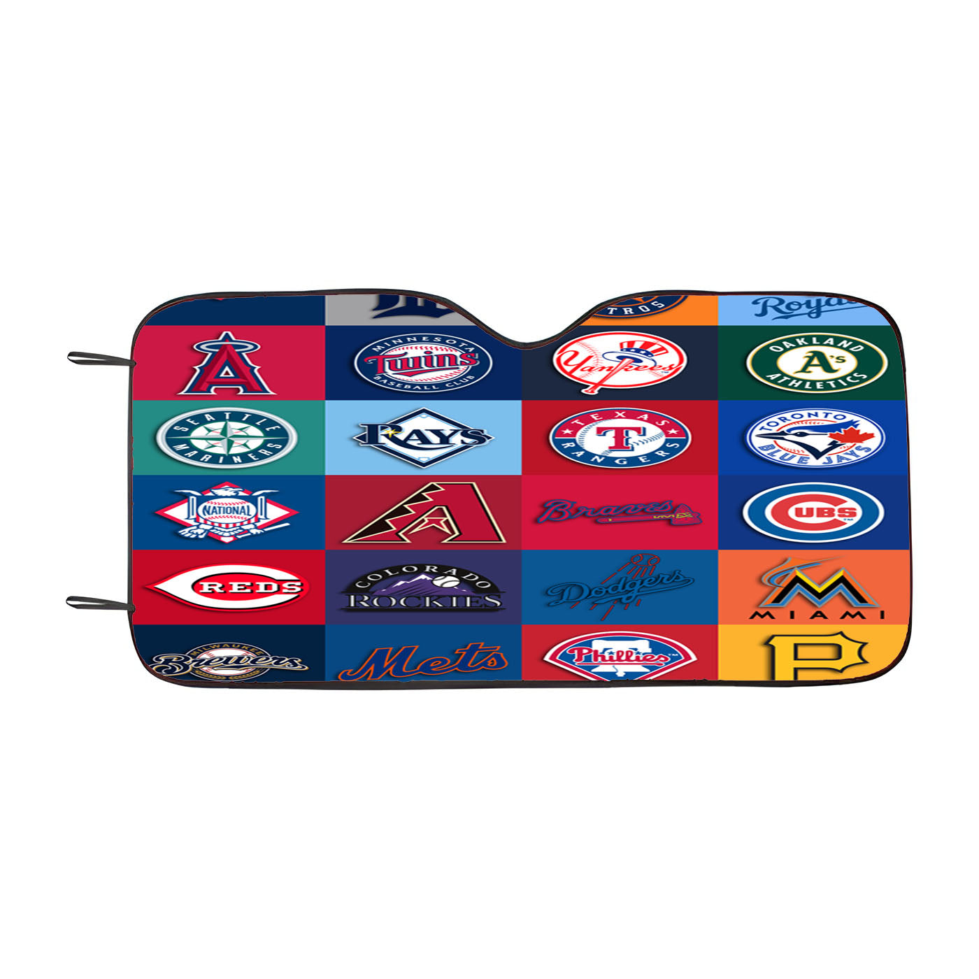 All Mlb Team Logos Collage Car Windshield Sunshade