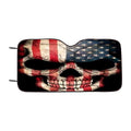 American Flag Skull Car Windshield Sunshade
