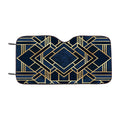 Art Deco Fancy Blue Car Windshield Sunshade