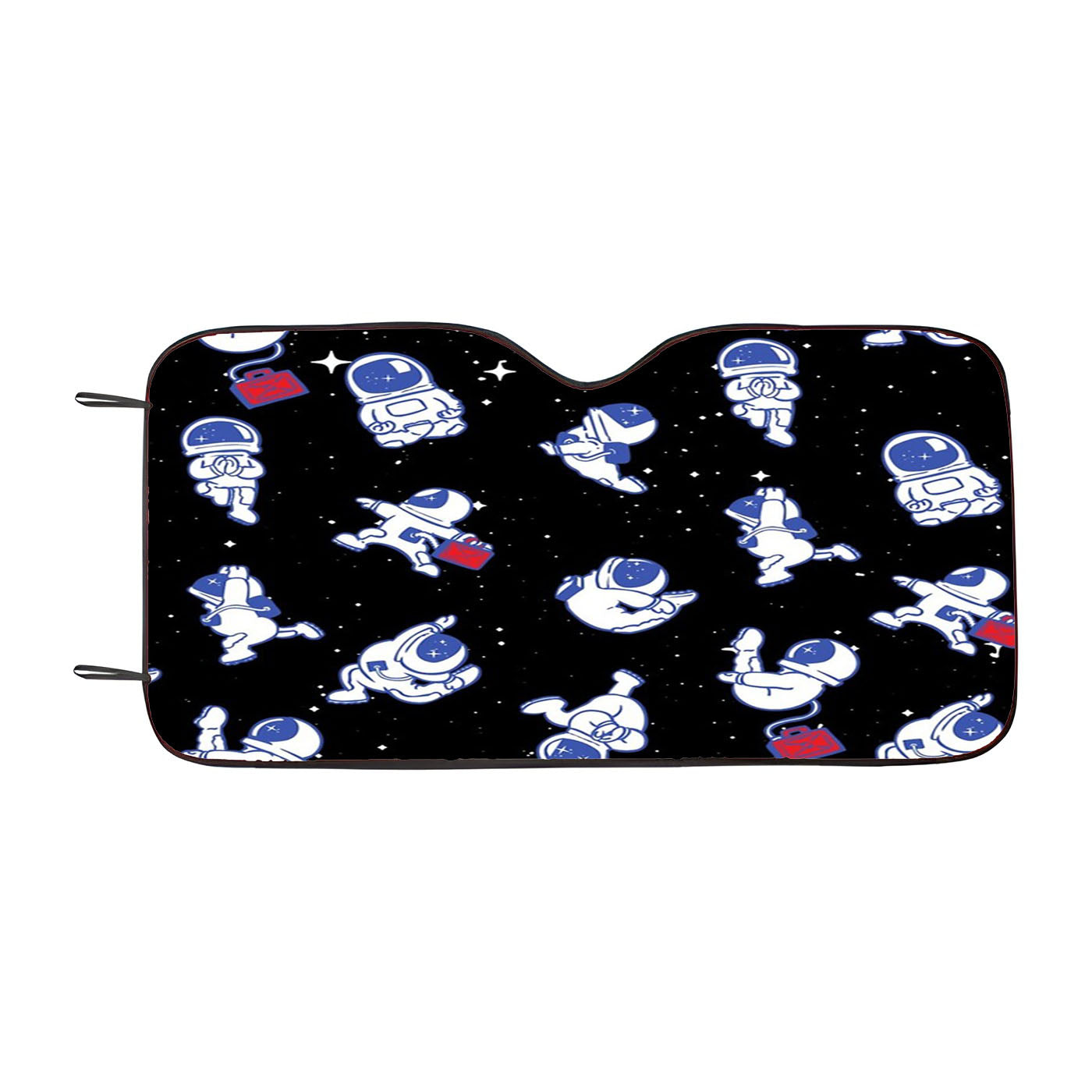Astronaut Yoga Pattern Car Windshield Sunshade