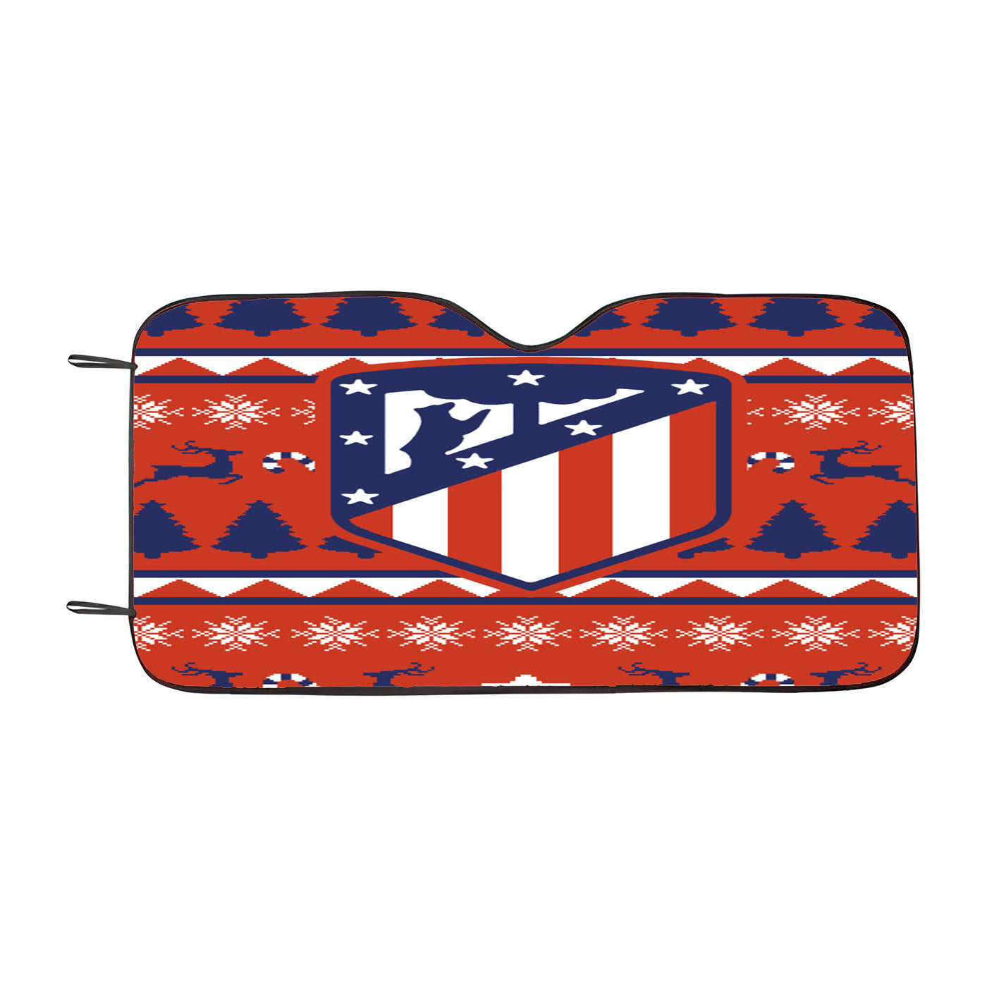 Atletico Madrid Christmas Sweater Car Windshield Sunshade