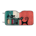 Atomic Cat Retro Tv Car Windshield Sunshade