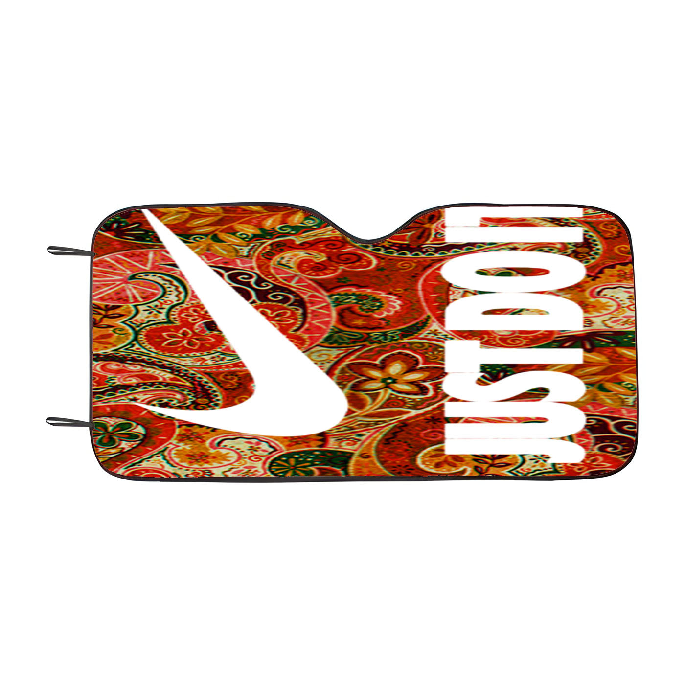 Autumn Paisley Pattern Nike Just Do It Car Windshield Sunshade