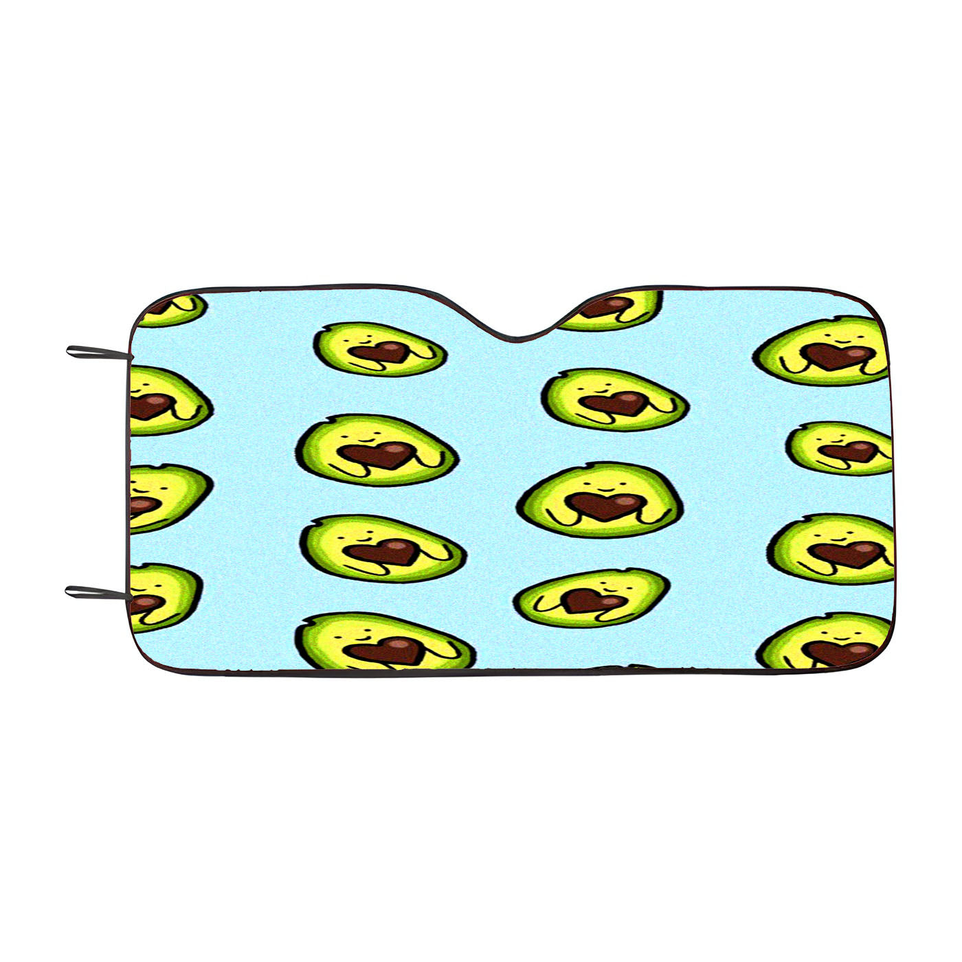Avocado Cartoon Cute Pattern Car Windshield Sunshade