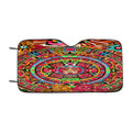 Aztec Calender Wood Texture Car Windshield Sunshade