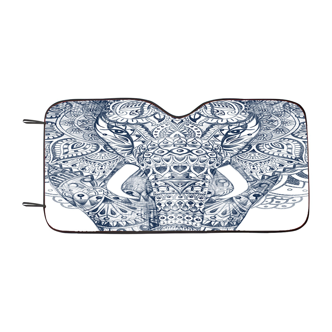 Aztec Elephant Pattern Art Car Windshield Sunshade