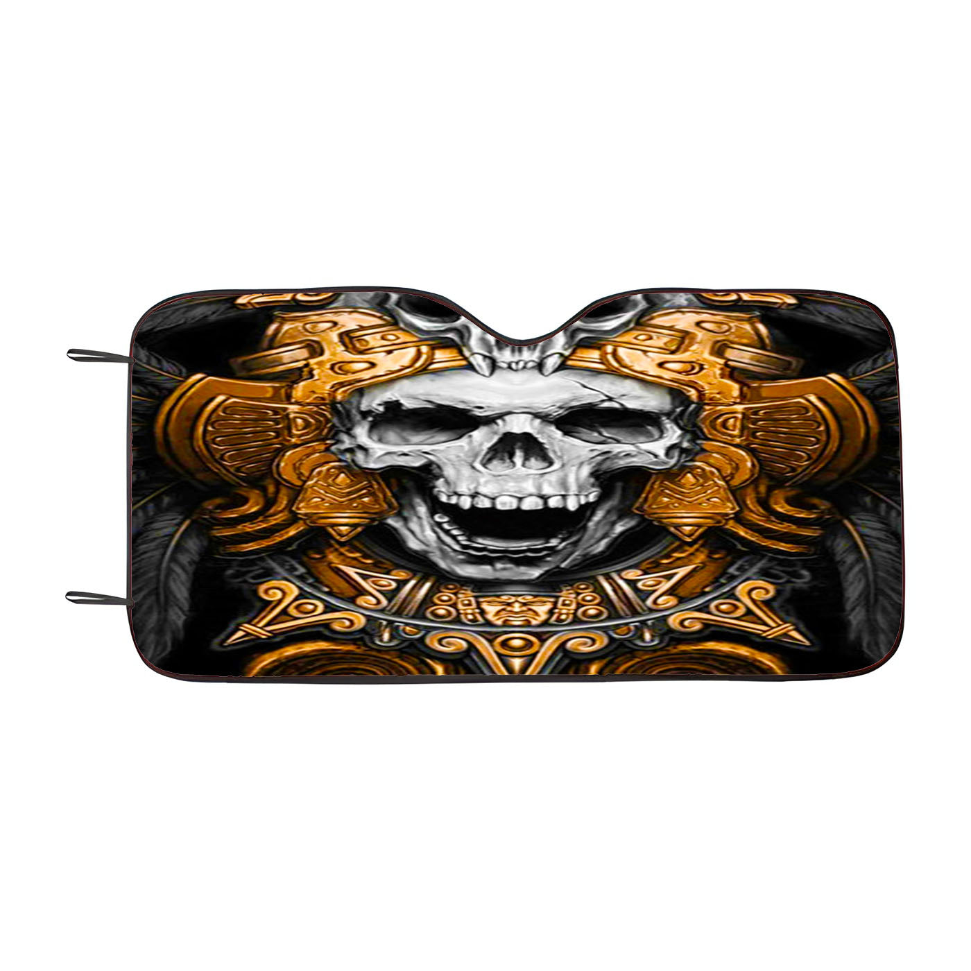 Aztec Skull Car Windshield Sunshade