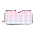 Babygirl Pastel Grid Aesthetics Car Windshield Sunshade