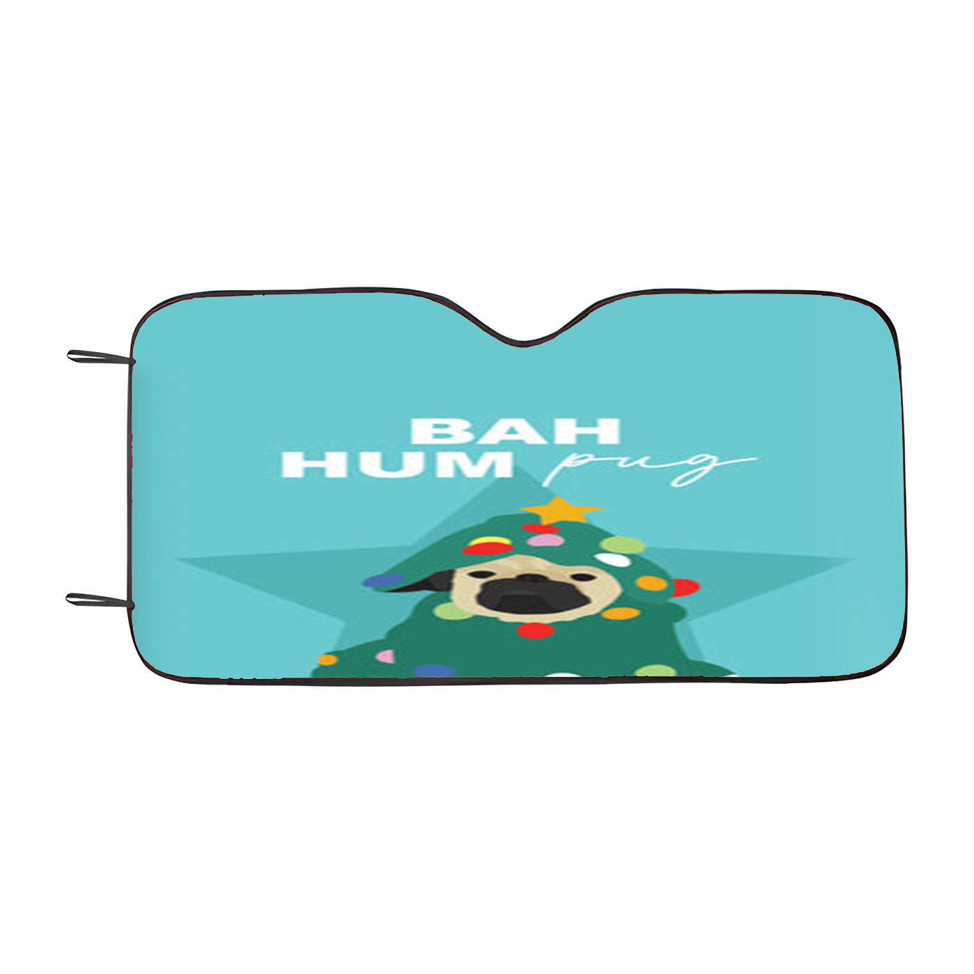 Bah Hum Pug Car Windshield Sunshade