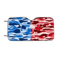 Bape Camo Blue Red Car Windshield Sunshade