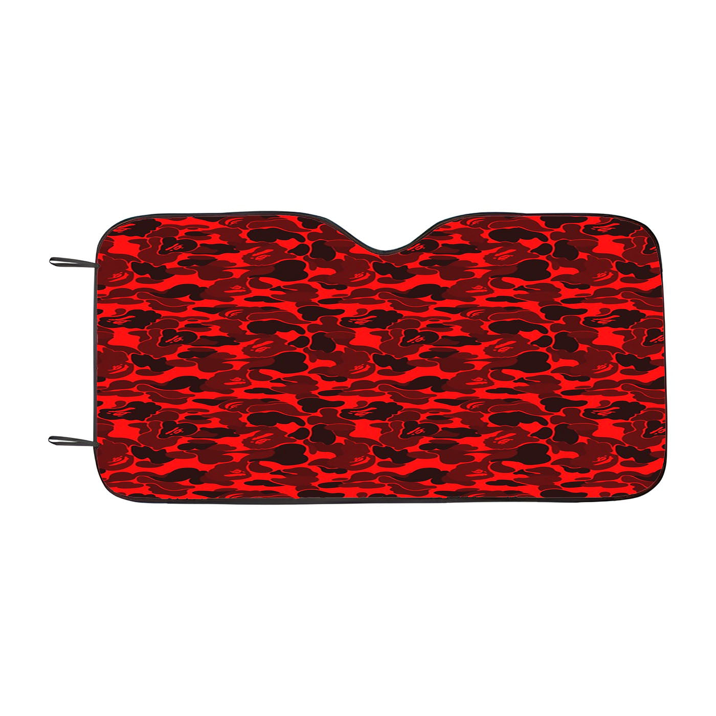 Bape Camo Red Car Windshield Sunshade