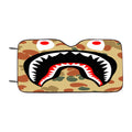 Bape Camo Shark Face Brown Car Windshield Sunshade