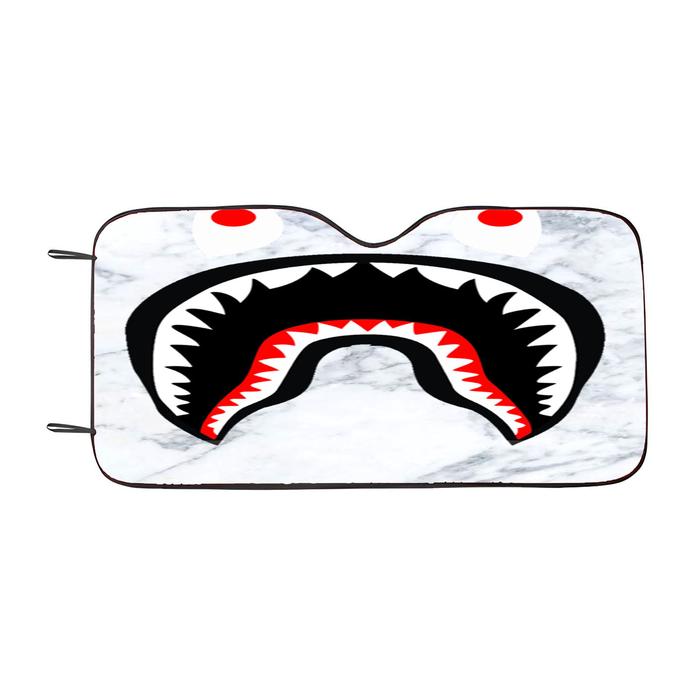 Bape Camo Shark Face Marble Car Windshield Sunshade