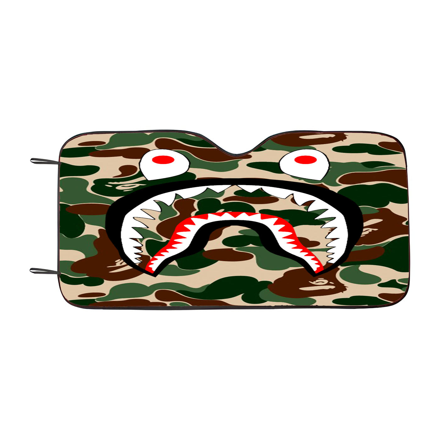 Bape Camo Shark Green Car Windshield Sunshade